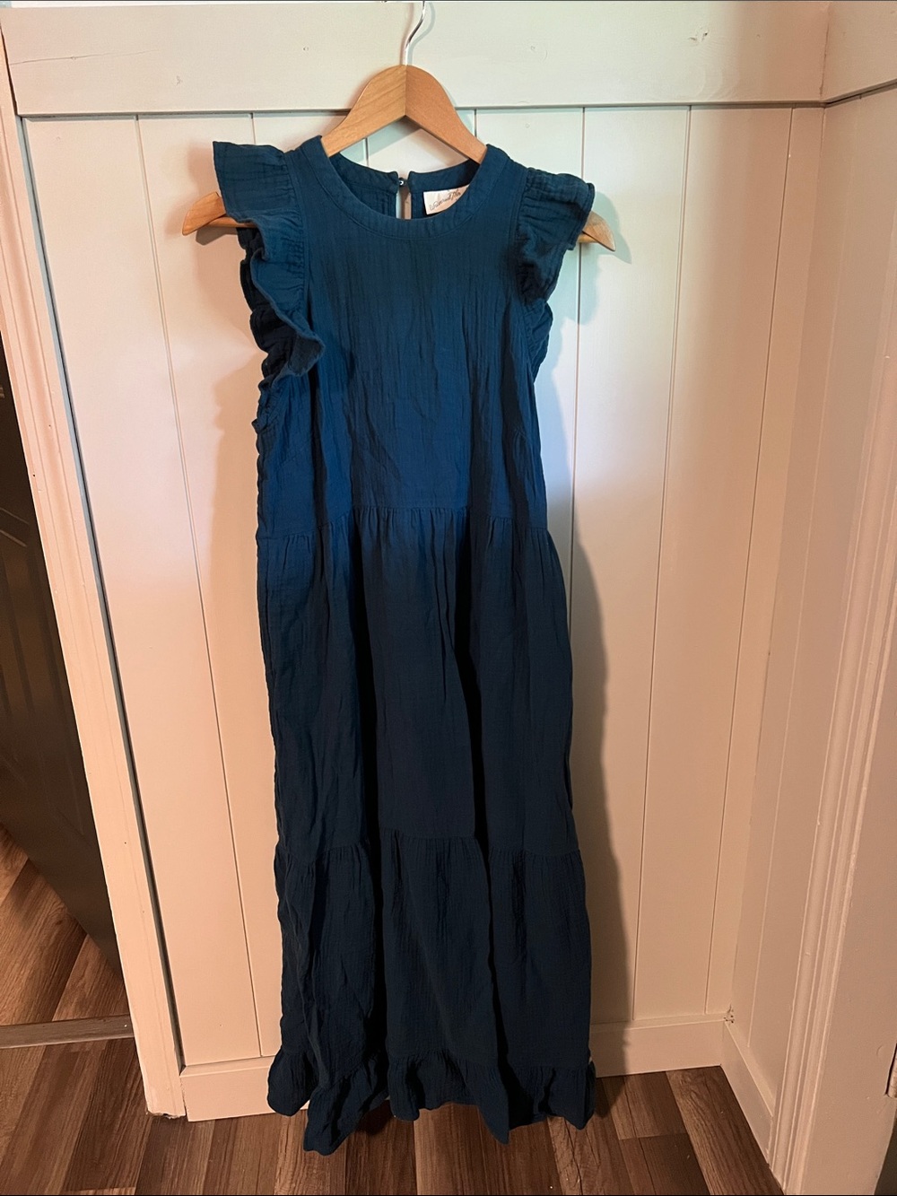 Universal Thread Teal Ruffle-Sleeve Maxi Dress
